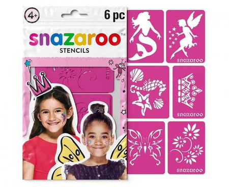 SZABLONY DO MALOWANIA TWARZY BUZI 6 SZT. DZIEWCZYNKI SNAZAROO DLA DZIECI