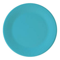 TALERZYKI PAPIEROWE TURKUSOWE 20 CM 8 SZT.