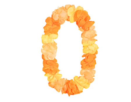 NASZYJNIK HAWAJSKI POMARAŃCZOWY 115 CM