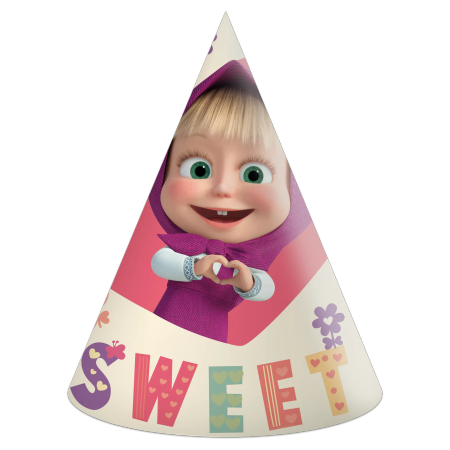 CZAPECZKI PAPIEROWE MASHA I NIEDŹWIEDŹ 6 SZT