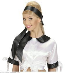 SZARFA CHUSTA CZARNA SATYNA