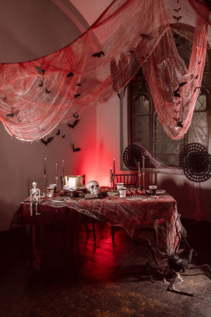 ROZETA PAPIEROWA PAJĘCZYNA 50 CM HALLOWEEN