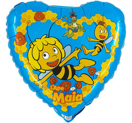 BALON FOLIOWY SERCE PSZCZÓŁKA MAJA 45 CM