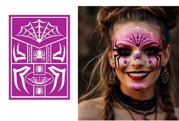 SZABLON DO MALOWANIA TWARZY PAJĄK