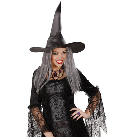 CZAPKA CZAROWNICY Z WŁOSAMI