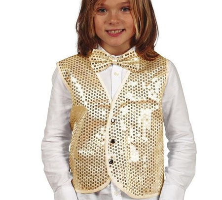 CHILD GOLD SEQUIN VEST