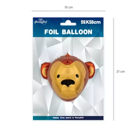 BALON FOLIOWY MAŁPA 59CM X 58CM TRÓJWYMIAROWY