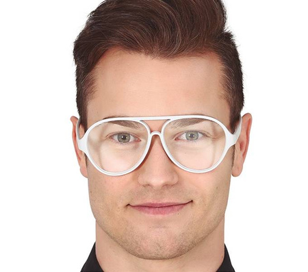 OKULARY AVIATOR BIAŁE