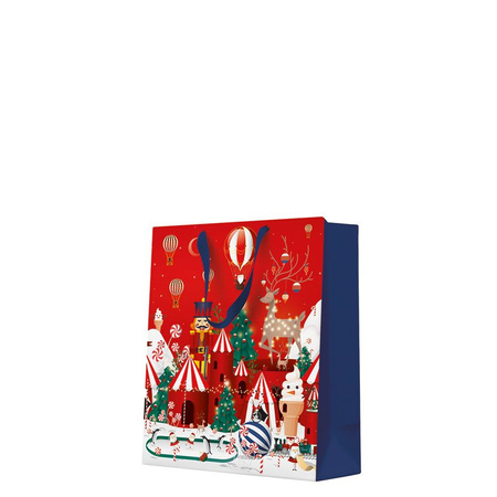 TORBA PREZENTOWA DZIADEK DO ORZECHÓW MIASTO 20 X 25 X 10 CM 