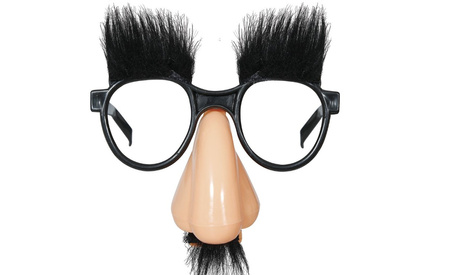 OKULARY Z NOSEM I BRWIAMI