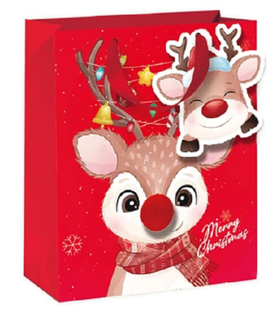 TOREBKA NA PREZENTY RENIFER 32x42x12cm