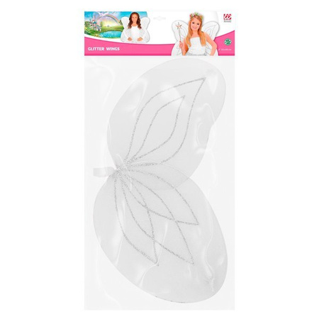 SKRZYDŁA BIAŁE BROKATOWE