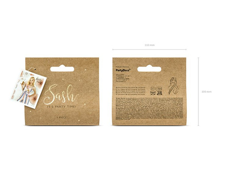 SZARFA BRIDE TO BE JASNO RÓŻOWY 75 CM