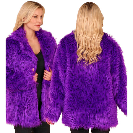 STRÓJ KURTKA FUTERKO FIOLETOWE