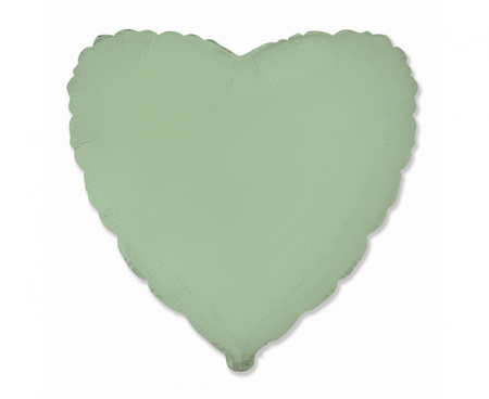 Balon foliowy 18 cali 46 cm serce miętowe (matowe Vintage Rose) serduszko