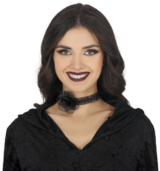 CHOKER CZARNA RÓŻA