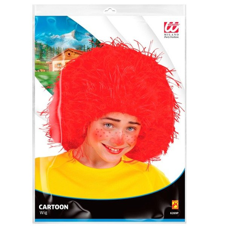 PERUKA KLAUNA CZERWONA DZIECIĘCA