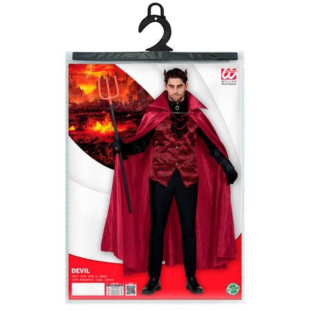 DEVIL (shirt with vest & jabot with medallion, cape, gloves)