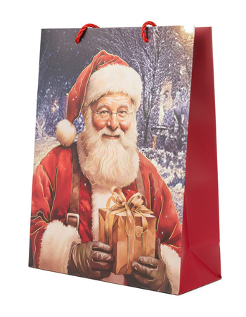 TOREBKA PREZENTOWA ŚWIĄTECZNA MIKOŁAJ 26 X 32 X 10 CM