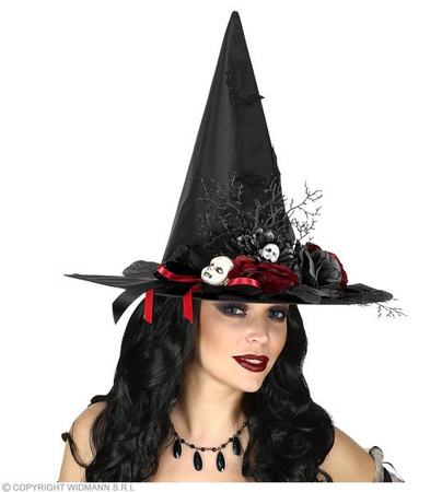 KAPELUSZ CZARNY CZAROWNICY GOTYK