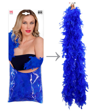 BOA Z PIÓR NIEBIESKIE 180 CM 80 G