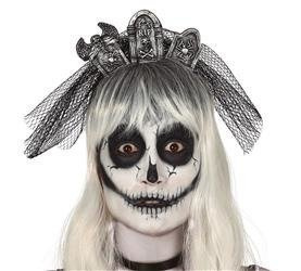 OPASKA CZARNA GROBOWCE Z WOALKĄ