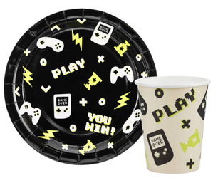 ZESTAW GAMEPADY GAME GRACZ TALERZYKI+KUBECZKI