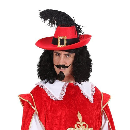 ZESTAW WĄSY BRÓDKA CZARNE NA PRZYLEPCU