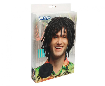 Peruka krótkie dredy Levi brązowe włosy hipis