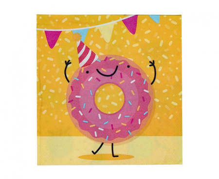 SERWETKI PAPIEROWE DONUT 33 X 33 CM 20 SZT