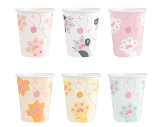 KUBECZKI PAPIEROWE KOTKI 6 SZT