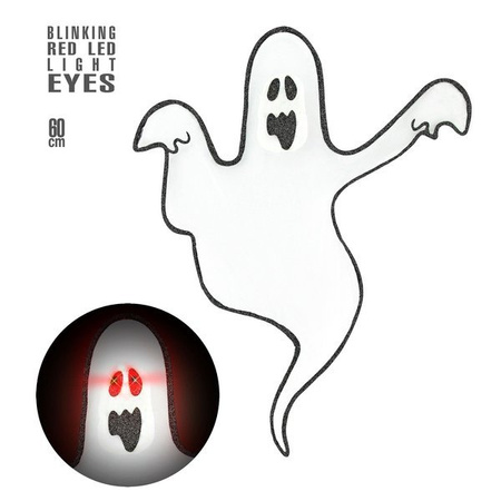 Dekoracja brokatowy Duch Halloween ozdoba Led