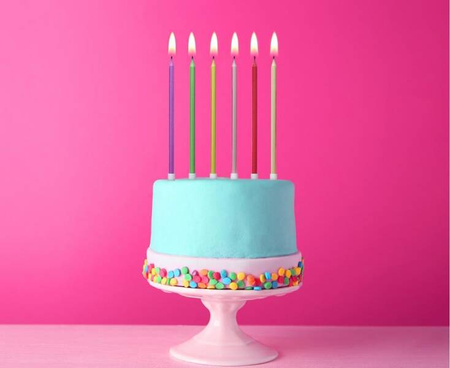 ŚWIECZKI URODZINOWE MIX KOLORÓW 6 SZT.