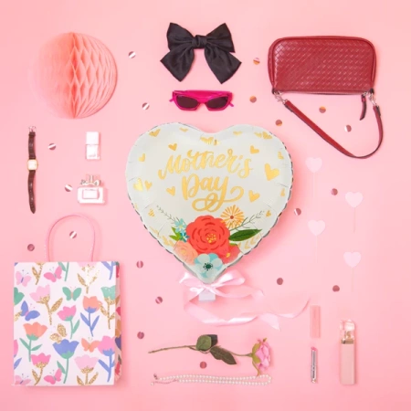 BALON FOLIOWY SERCE MOTHER'S DAY 45 CM