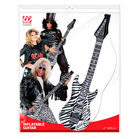 GITARA 107CM DMUCHANA ZEBRA BIAŁA