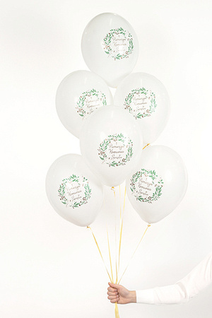 BALONY 30 CM PIERWSZA KOMUNIA ŚWIĘTA 6 SZT.
