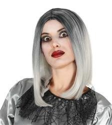 PERUKA BIAŁO-CZARNA