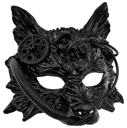 MASKA HALLOWEENOWA WILK STEAMPUNK