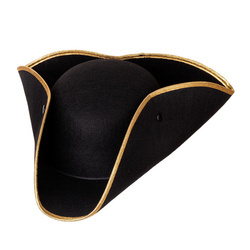 Kapelusz Trikorn Czarny, Nakrycie Głowy