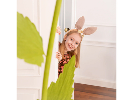 OPASKA USZY KRÓLIKA Z KOKARDKĄ BEŻOWA WIELKANOC