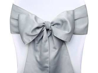 SZARFY NA KRZESŁO SREBRNY 10 szt.