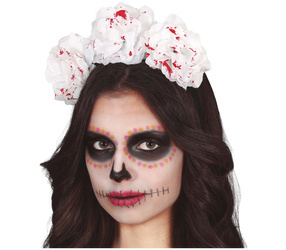 OPASKA Z KWIATAMI BIAŁA KREW