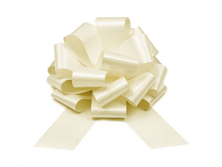 KOKARDA DEKORACYJNA ZŁAMA BIEL 30 CM