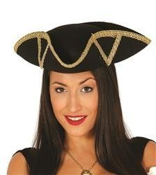 KAPELUSZ PIRACKI CZARNY