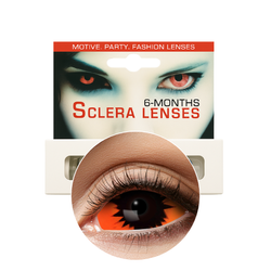 SOCZEWKI PÓŁROCZNE SCLERA ORANGE DEMON 22MM