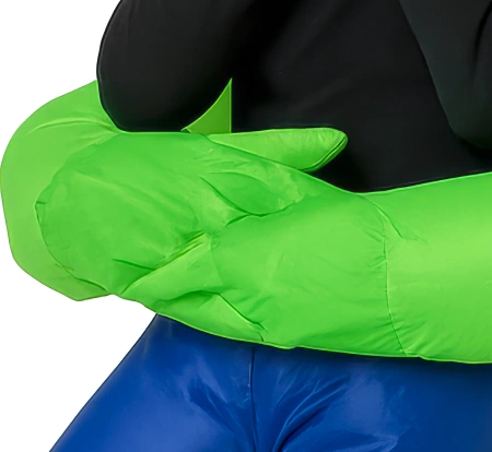 STRÓJ DZIECIĘCY DMUCHANY KOSMITA TRZYMAJĄCY DZIECKO