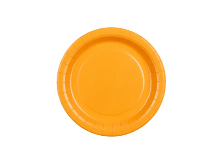 TALERZYKI PAPIEROWE JASNY POMARAŃCZOWY 18 CM 6 SZT