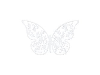 DEKORACJE PAPIEROWE MOTYL 6,5X4 CM 10 SZT