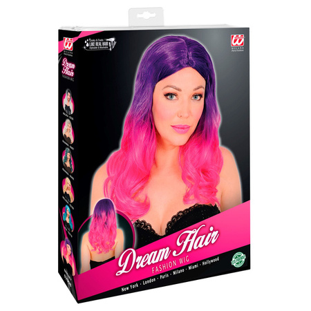 PARRUCCA DREAM HAIR ROSA OMBRE' in scatola PVC a colori
