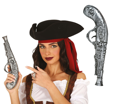 PISTOLER SREBRNY PIRATA 30 CM